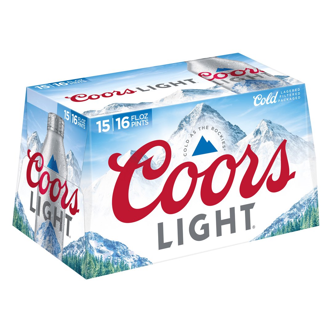 Coors Light Beer Cooler 18-16 fl.oz. Plastic Bottles, Beer