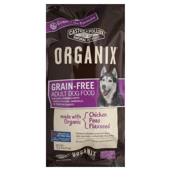 Castor & Pollux Organix Adult Chicken Peas And flaxseed Dog Food Shop