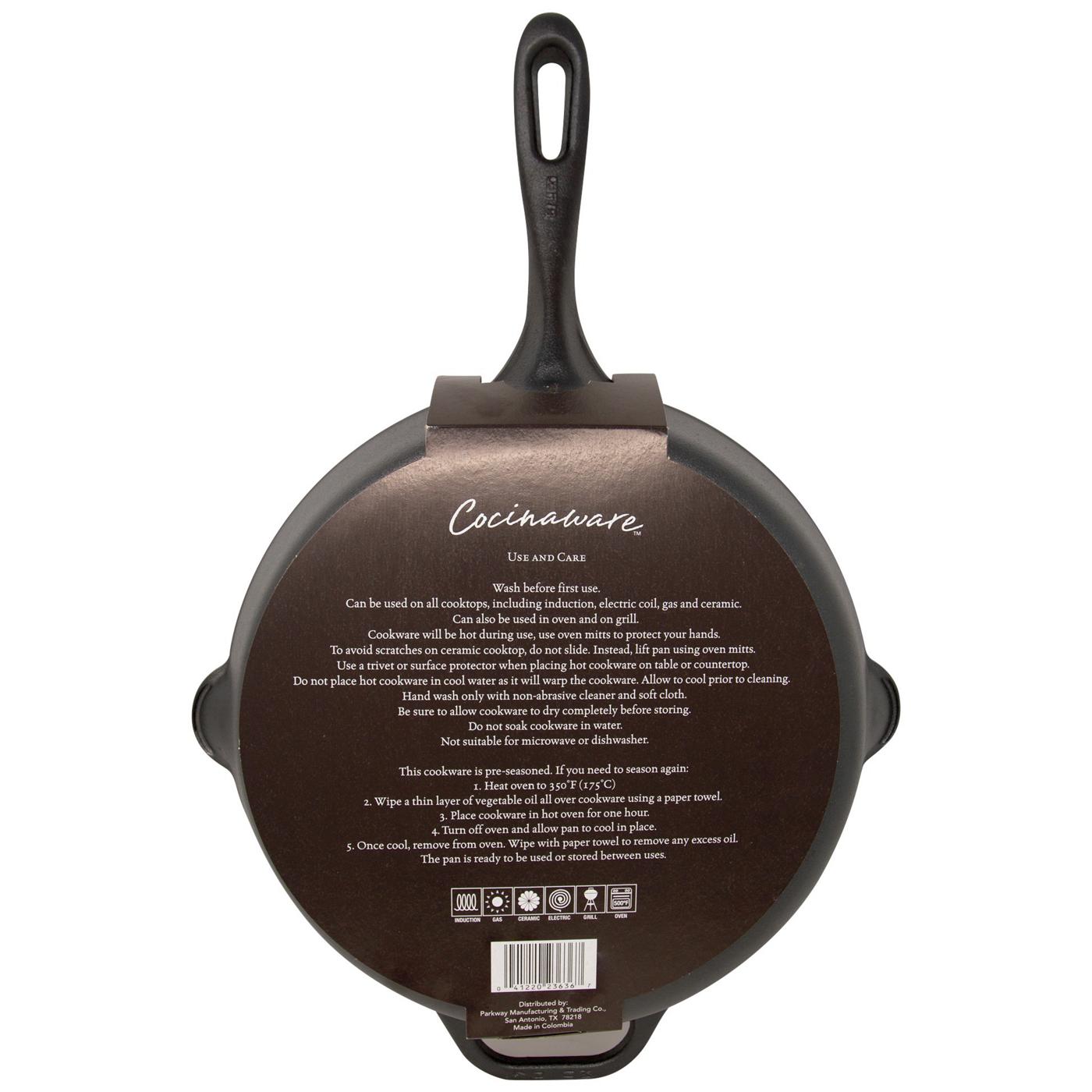 Cocinaware Pre-Seasoned Cast Iron Fry Pan; image 3 of 3