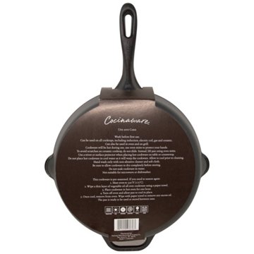 Cocinaware Pre-Seasoned Cast Iron Fry Pan, 12"