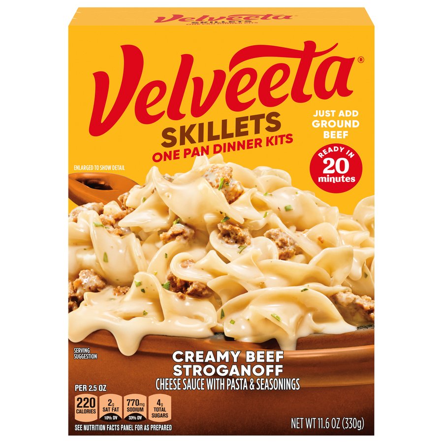 Kraft Velveeta Skillets Creamy Beef Stroganoff Dinner Kit Shop Pantry