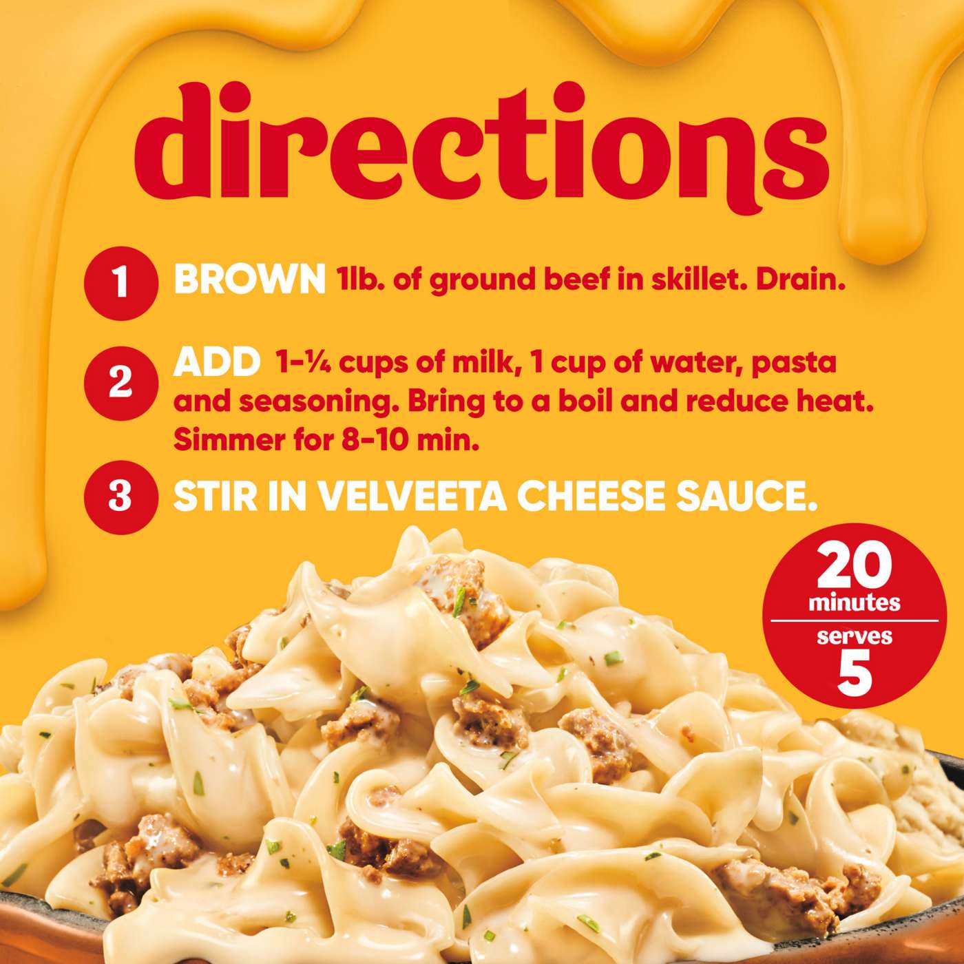 Kraft Velveeta Skillets Creamy Beef Stroganoff Dinner Kit; image 5 of 9