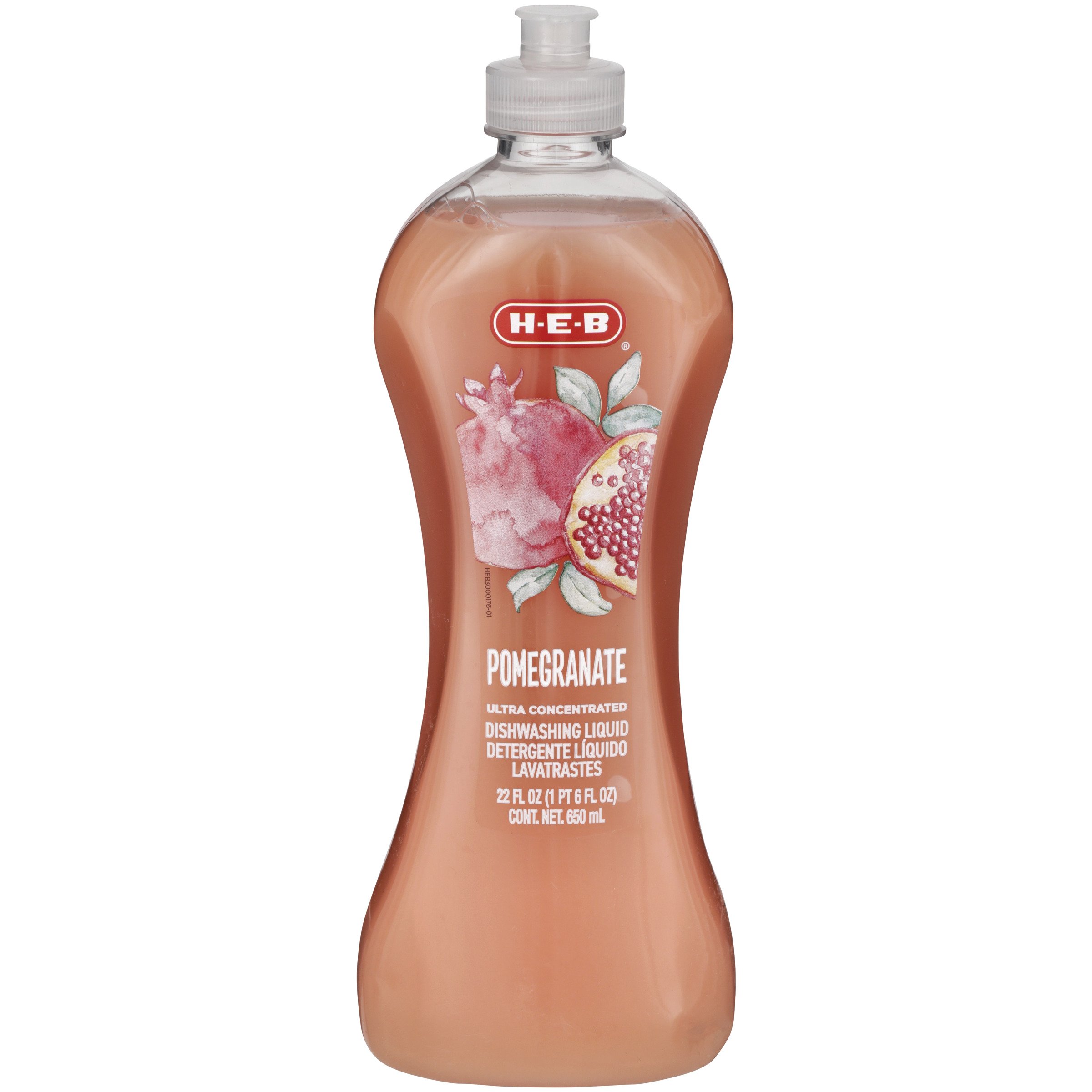 H-E-B Cleaning Ultra Concentrated Skin Softening Pomegranate Dish Soap ...