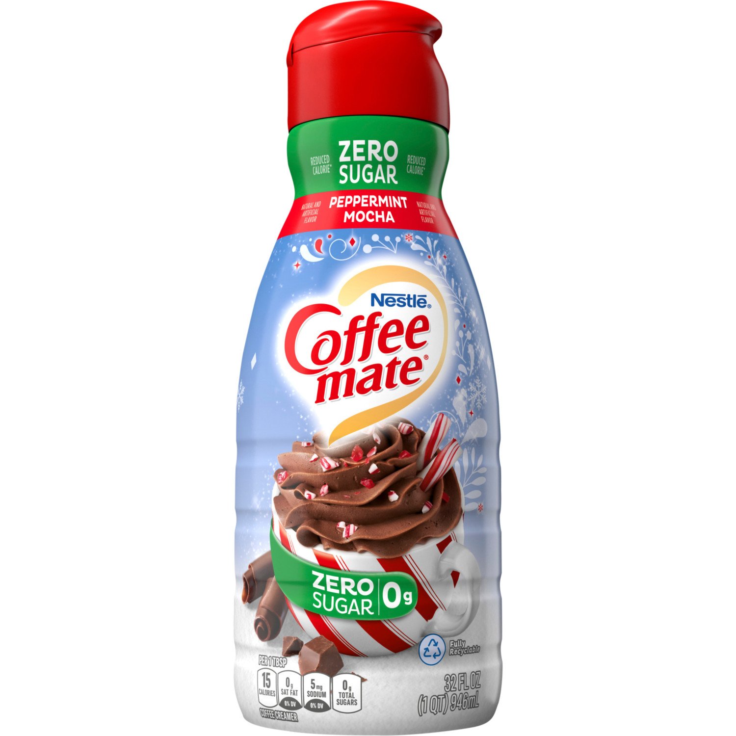 Nestle Coffee-Mate Peppermint Mocha Sugar Free Liquid Coffee Creamer ...