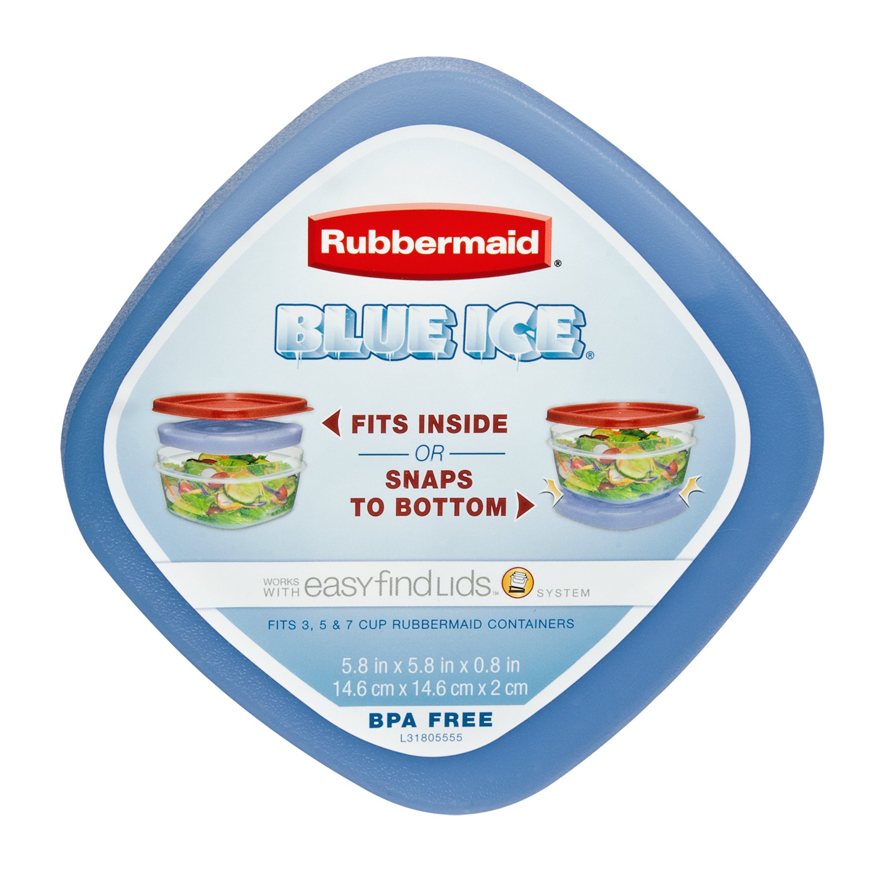 Rubbermaid Blue Ice Medium Food Storage Container - Shop Food Storage at  H-E-B