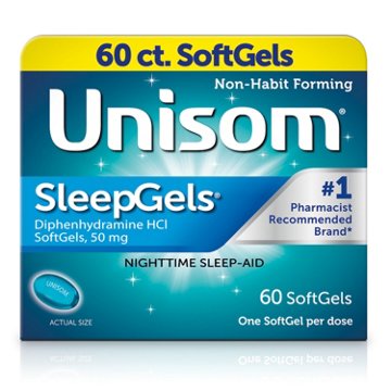 Unisom SleepGels Nighttime Sleep-Aid SoftGels, 60 ct