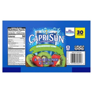 Capri Sun Strawberry Kiwi Juice Drink 30 pk Pouches