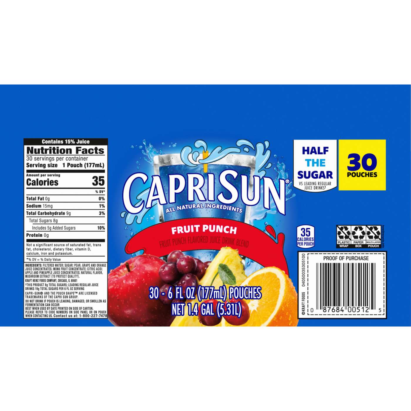 Capri Sun Fruit Punch Juice Drink Blend Value Pack 6 oz Pouches; image 2 of 9