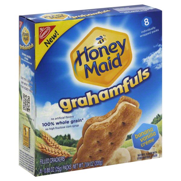 Nabisco Honey Maid Grahamfuls Banana Vanilla Creme Filled Crackers