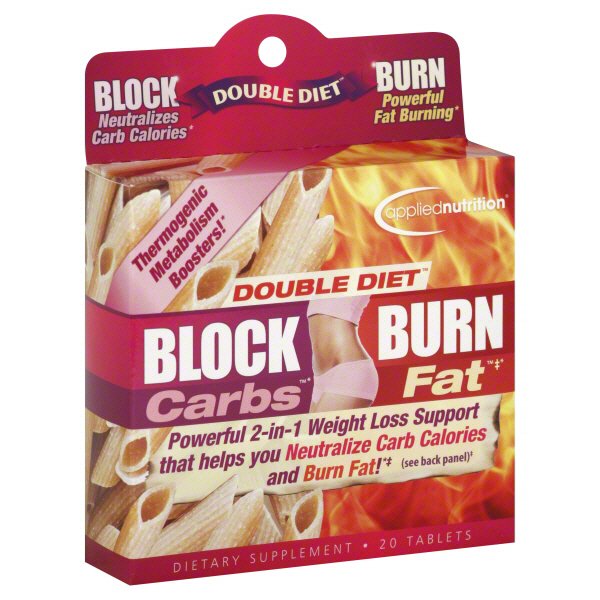 Applied Nutrition Double Diet Block Carbs/Burn Fat Dietary Supplement