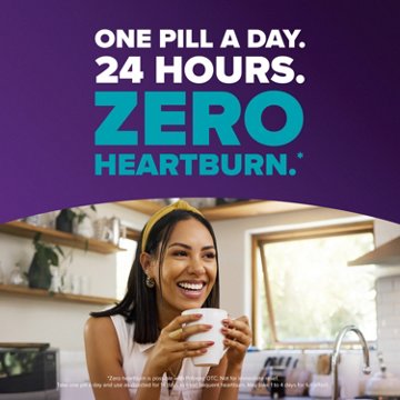 Prilosec OTC Omeprazole Delayed Release Tablets, Acid Reducer for Frequent Heartburn, Wildberry Flavor