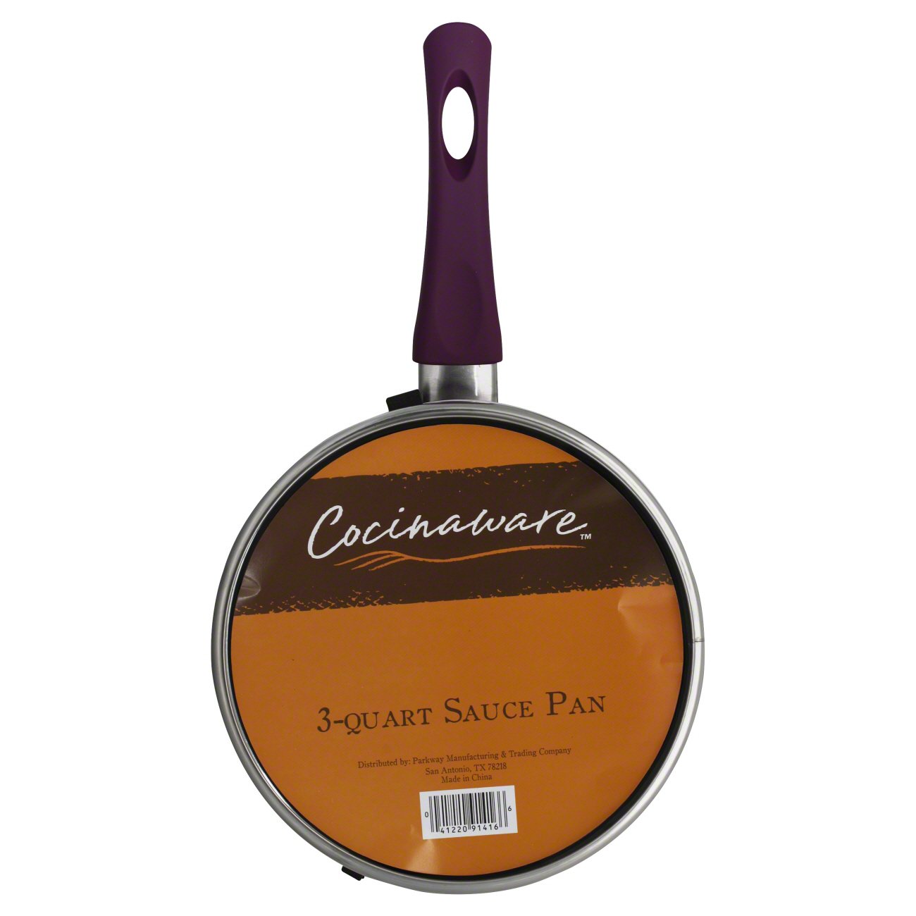 Cocinaware Purple Sauce Pan with Glass Lid Shop Stock Pots & Sauce