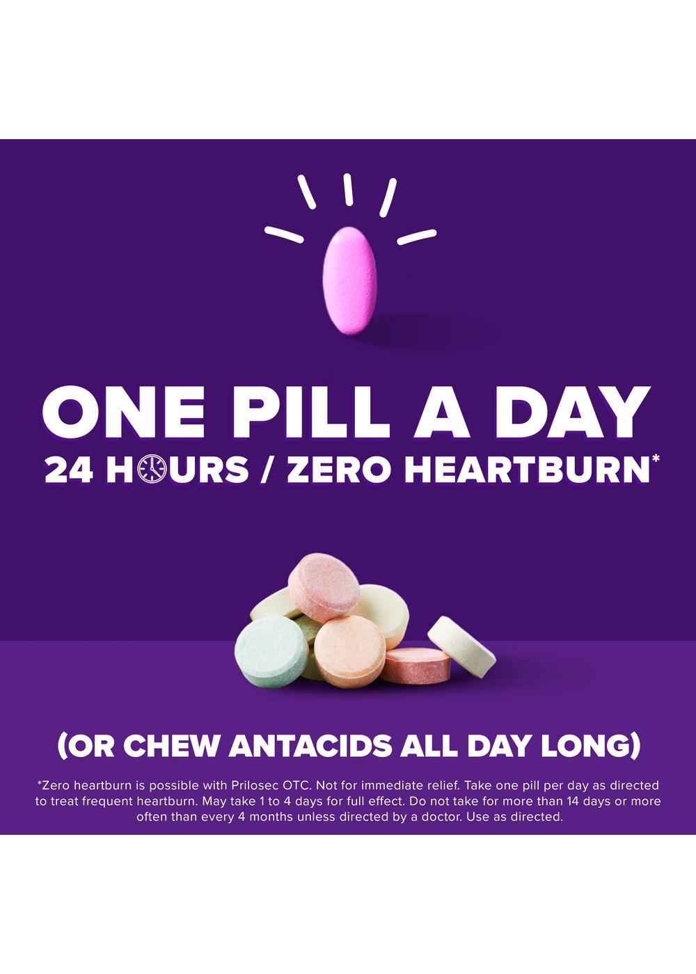 Prilosec OTC Omeprazole Delayed Release Tablets, Acid Reducer for Frequent Heartburn, Wildberry Flavor; image 11 of 18