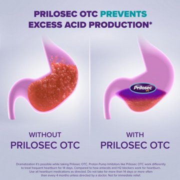 Prilosec OTC Omeprazole Delayed Release Tablets, Acid Reducer for Frequent Heartburn, Wildberry Flavor
