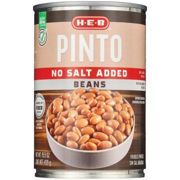 H-E-B No Salt Added Pinto Beans, 15.5 oz