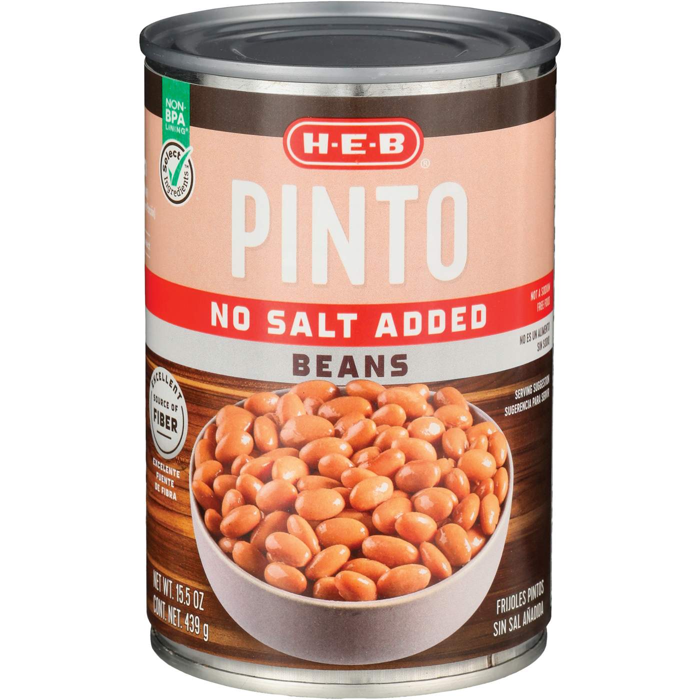 H-E-B No Salt Added Pinto Beans; image 2 of 2