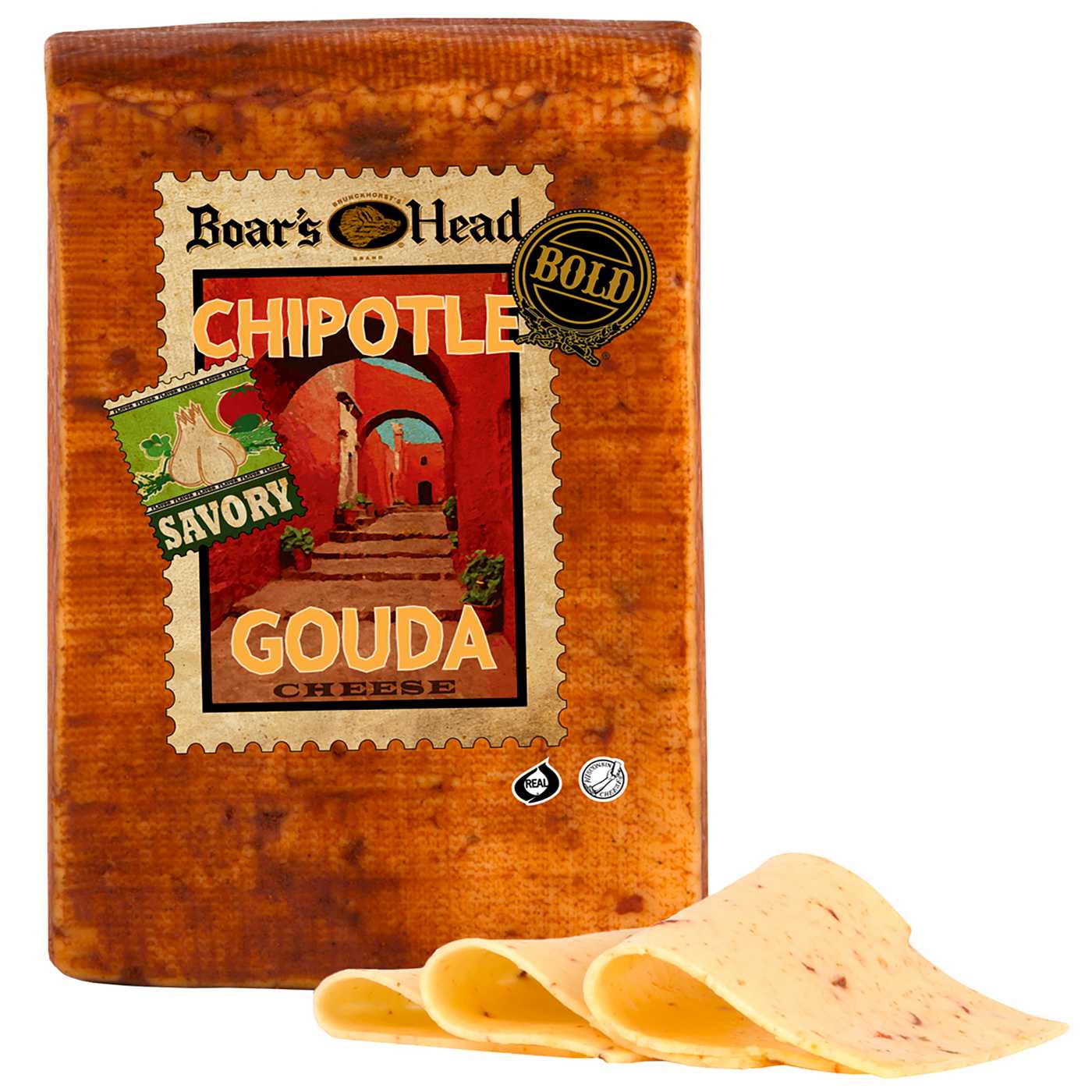 Boar's Head Bold Chipotle Gouda Cheese, Custom Sliced; image 2 of 2