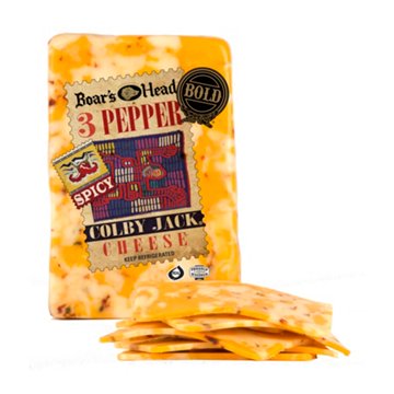Boar's Head Bold 3 Pepper Colby Jack Cheese, Custom Sliced
