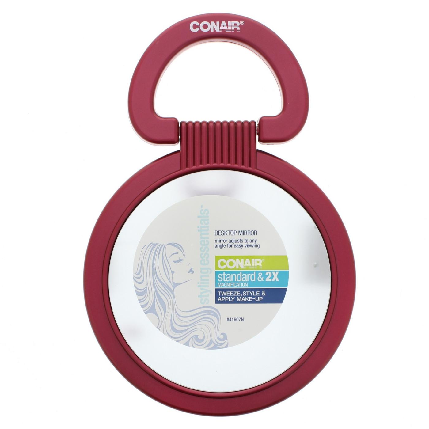 Conair Styling Essentials 3-in-1 Standard Mirror with 2X Magnification, Assorted Colors; image 1 of 3