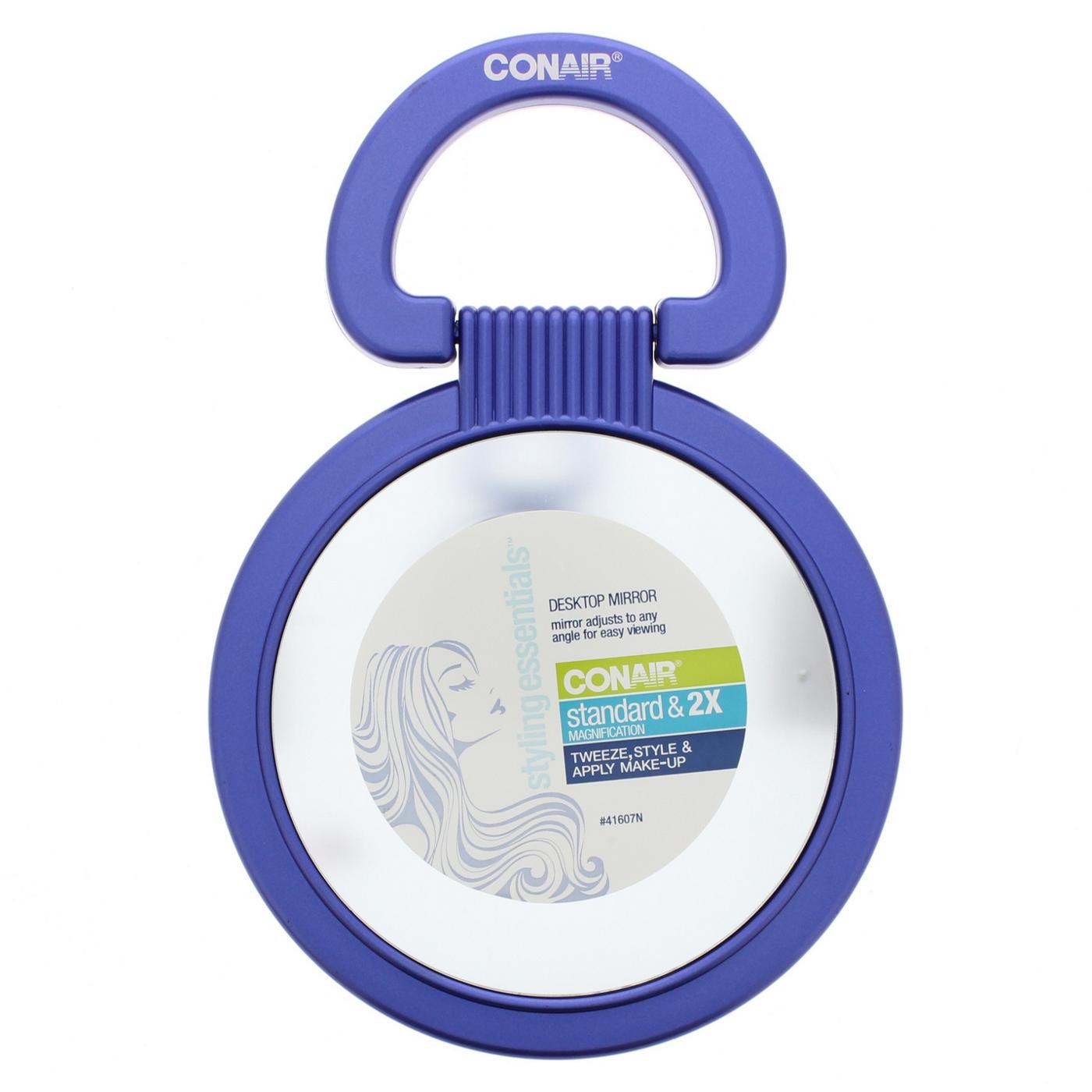 Conair Styling Essentials 3-in-1 Standard Mirror with 2X Magnification, Assorted Colors; image 2 of 3