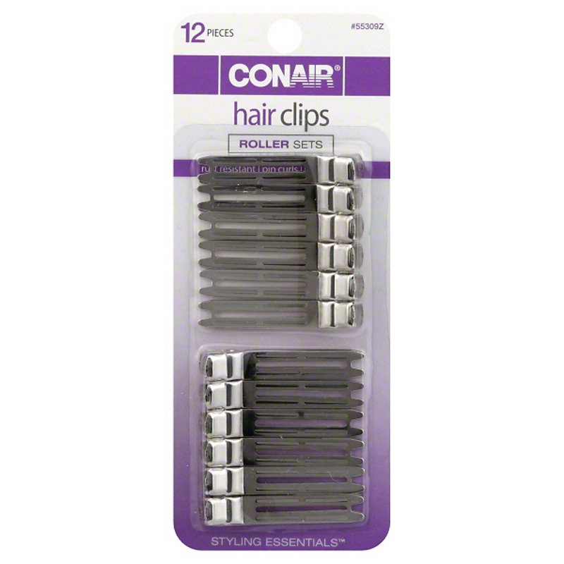 Conair Styling Essentials Chrome Hair Clips - Shop Hair Care at H-E-B