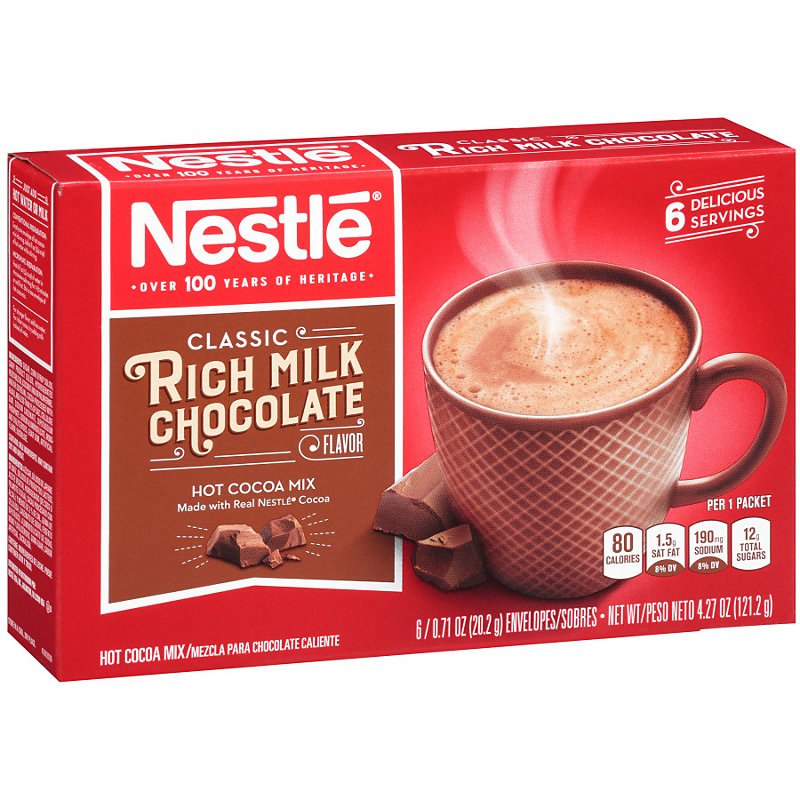 Nestle Classic Rich Milk Chocolate Hot Cocoa Mix Envelopes Shop Cocoa At H ...