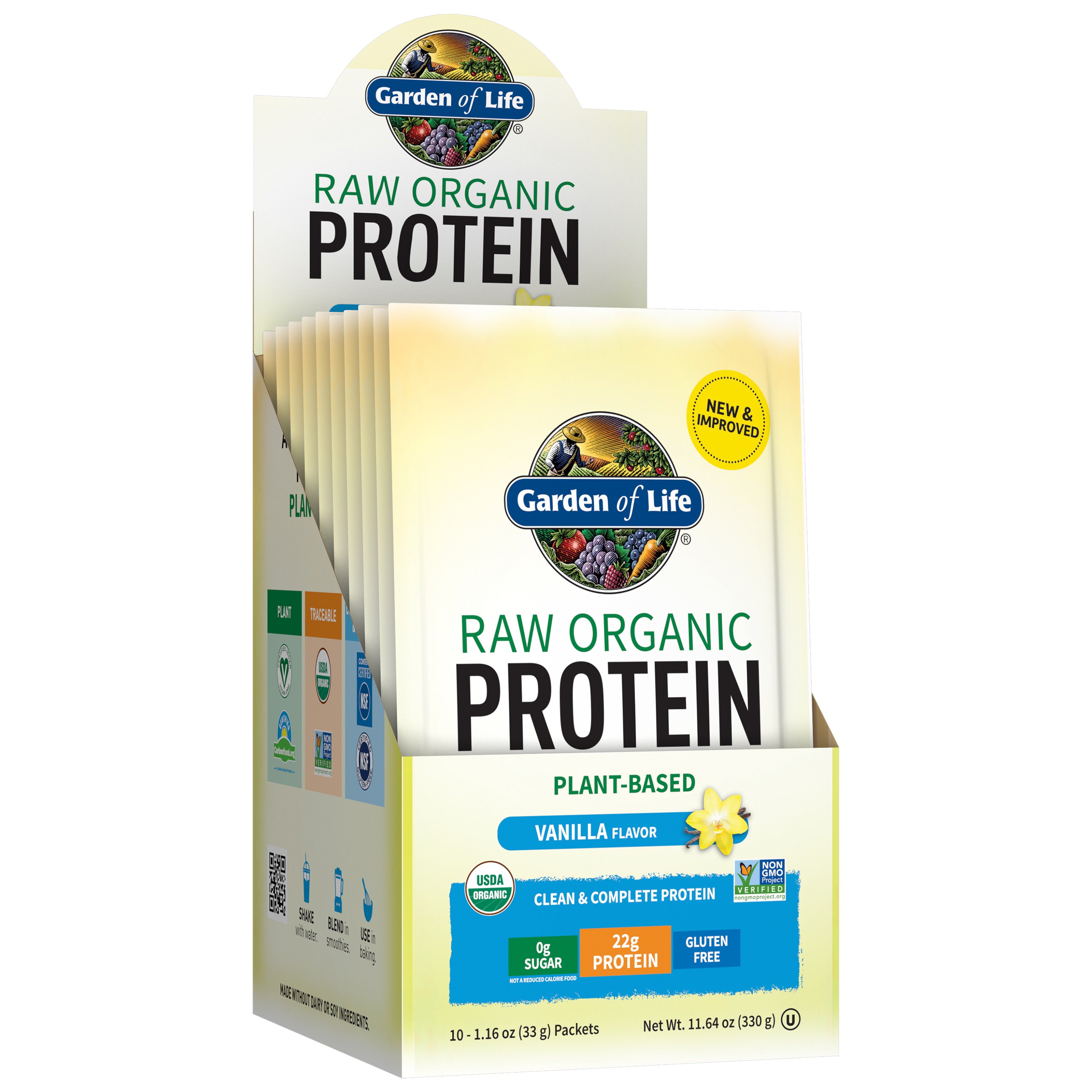 Garden of Life Vanilla Raw Organic Protein Shop Diet & Fitness at HEB