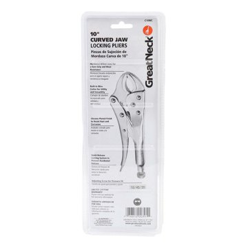 Great Neck Curved Jaw Locking Pliers, 10"