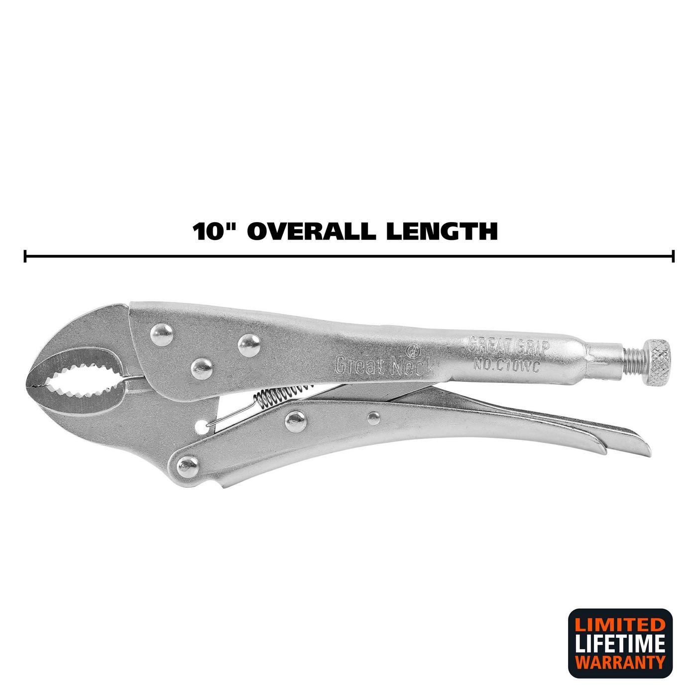 Great Neck Curved Jaw Locking Pliers; image 3 of 9