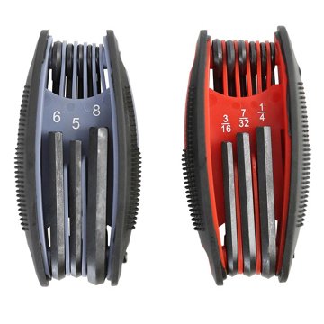 Great Neck Folding Hex Key Set, 2 pk