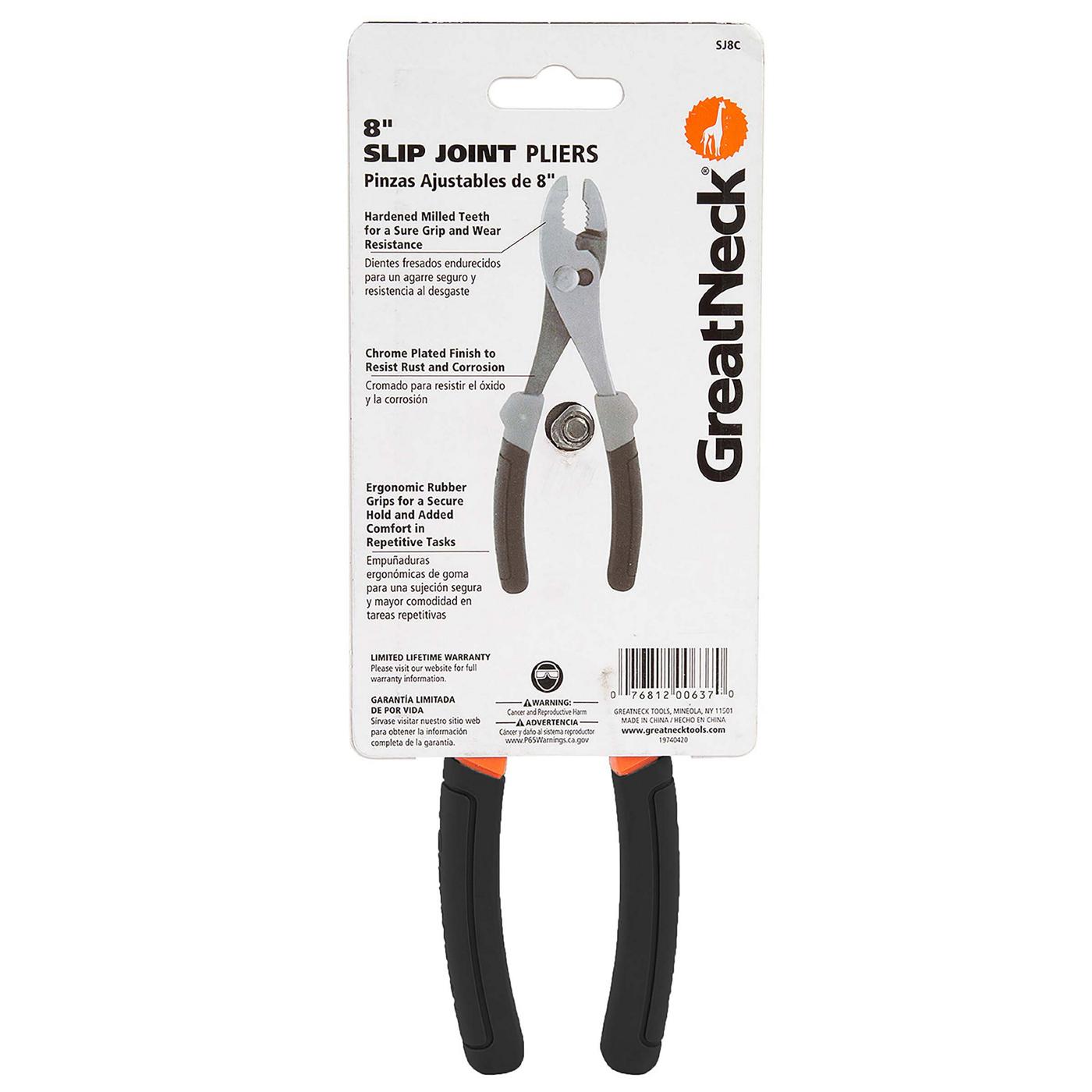 Great Neck Slip Joint Pliers; image 5 of 8