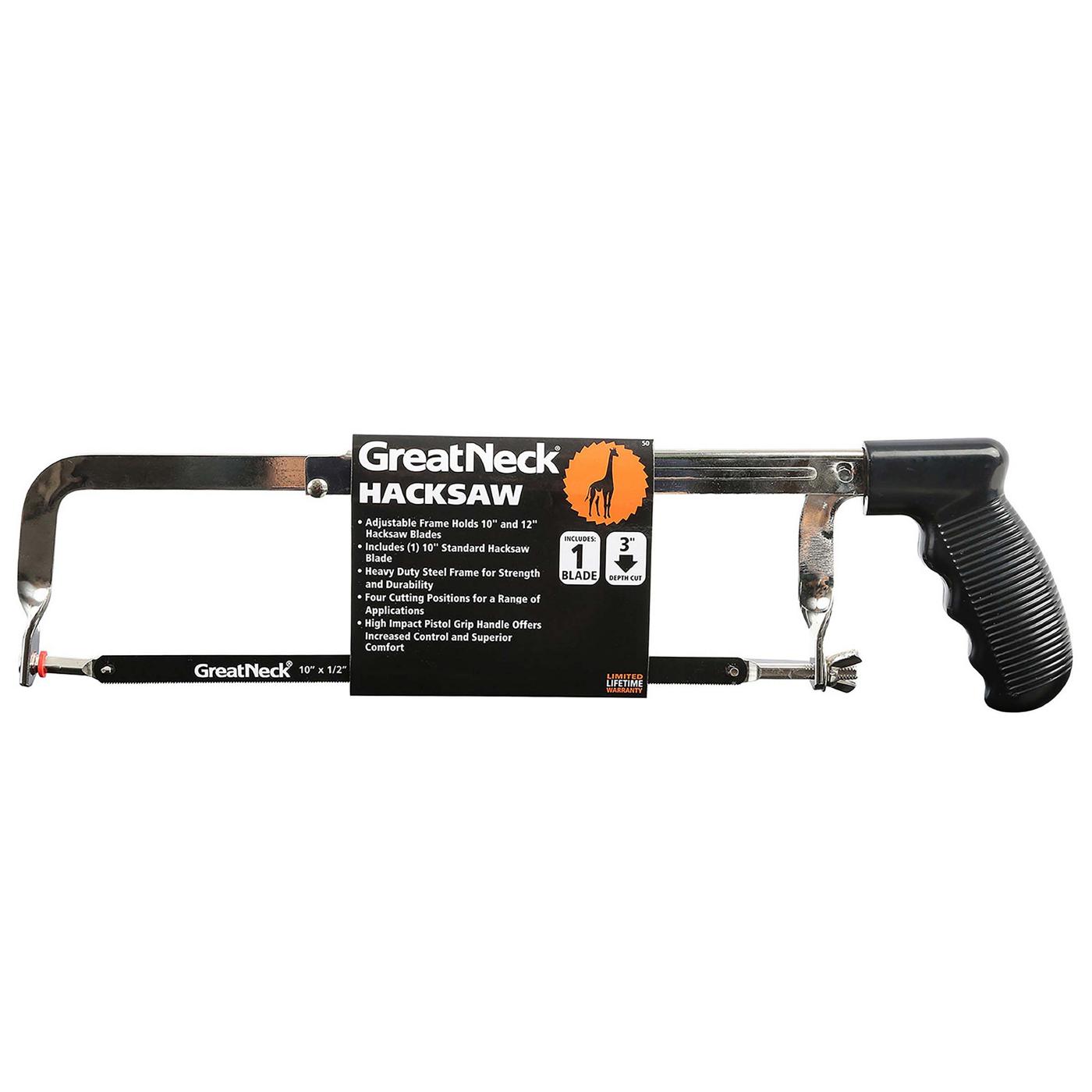 Great Neck Adjustable Pistol Grip Hacksaw; image 1 of 9