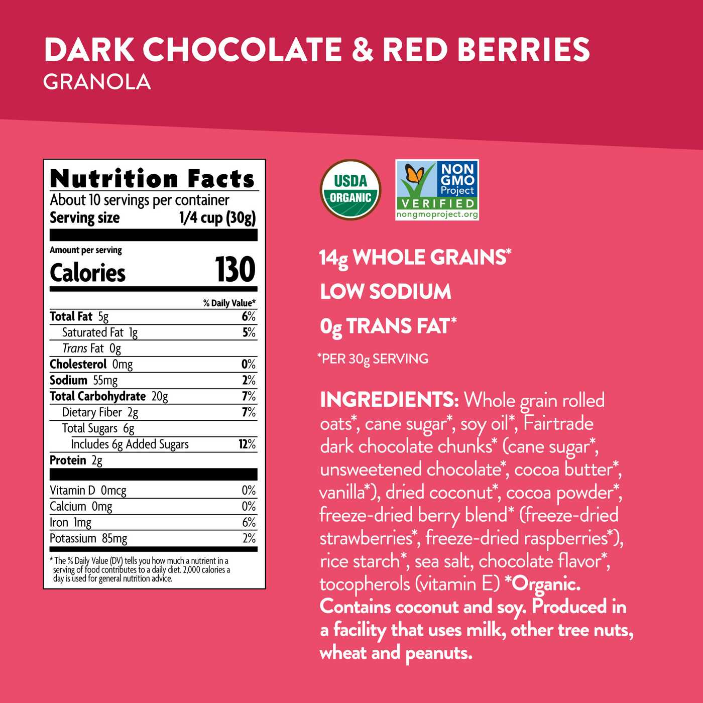 Nature's Path Love Crunch Organic Granola - Dark Chocolate & Red Berries; image 3 of 6