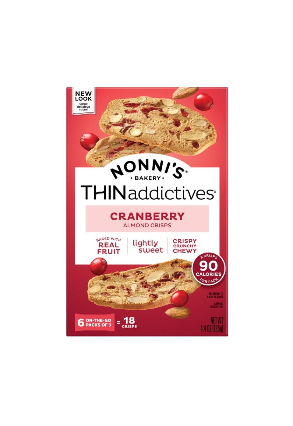 Nonni's Thin Addictives Cranberry Almond Crips; image 1 of 3
