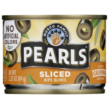 Musco Family Olive Co. Sliced Ripe Black Pearl Olives, 2.25 oz