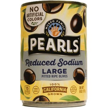 Musco Family Olive Co. Pearls Reduced Sodium Large Pitted California Ripe Olives, 6 oz