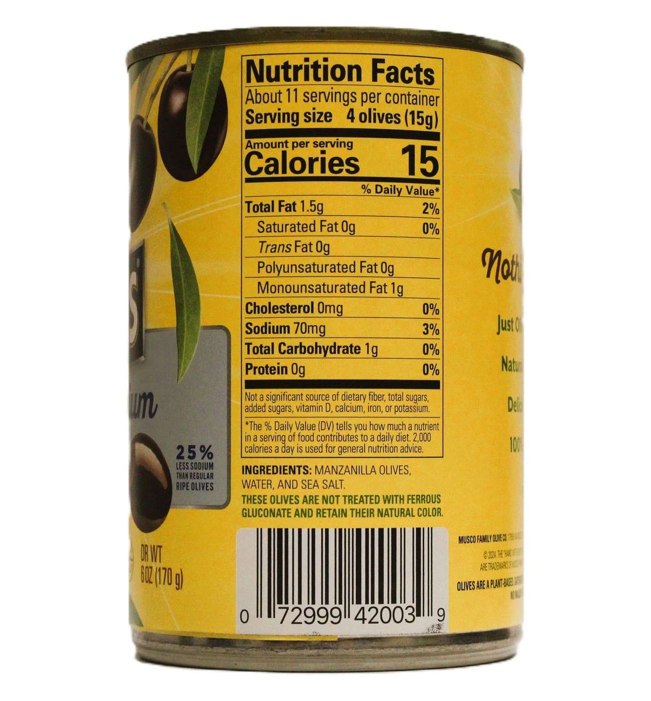 Musco Family Olive Co. Pearls Reduced Sodium Large Pitted California Ripe Olives; image 3 of 10