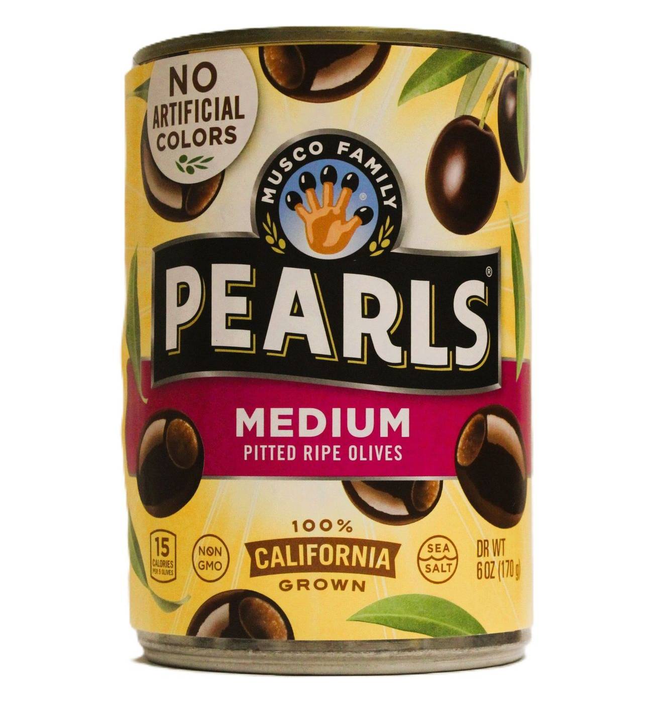 Musco Family Olive Co. Pearls Medium Pitted California Ripe Olives; image 1 of 10