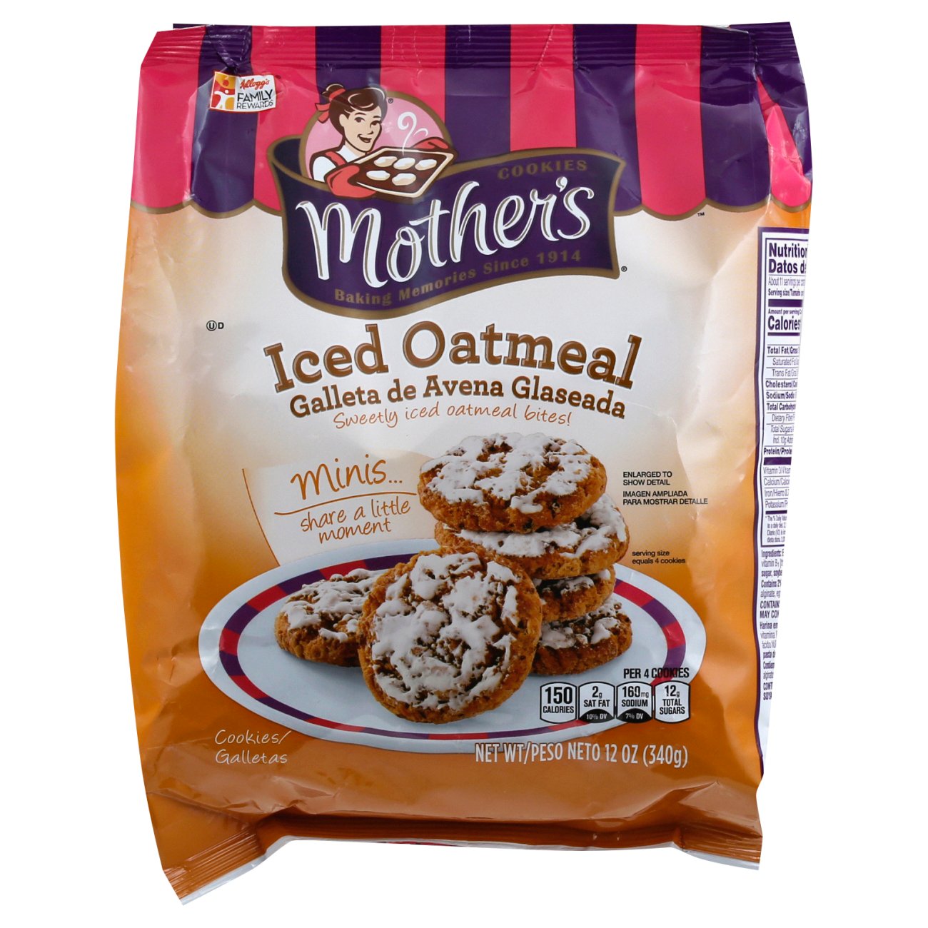 Mother S Iced Oatmeal Cookies Shop Cookies At H E B