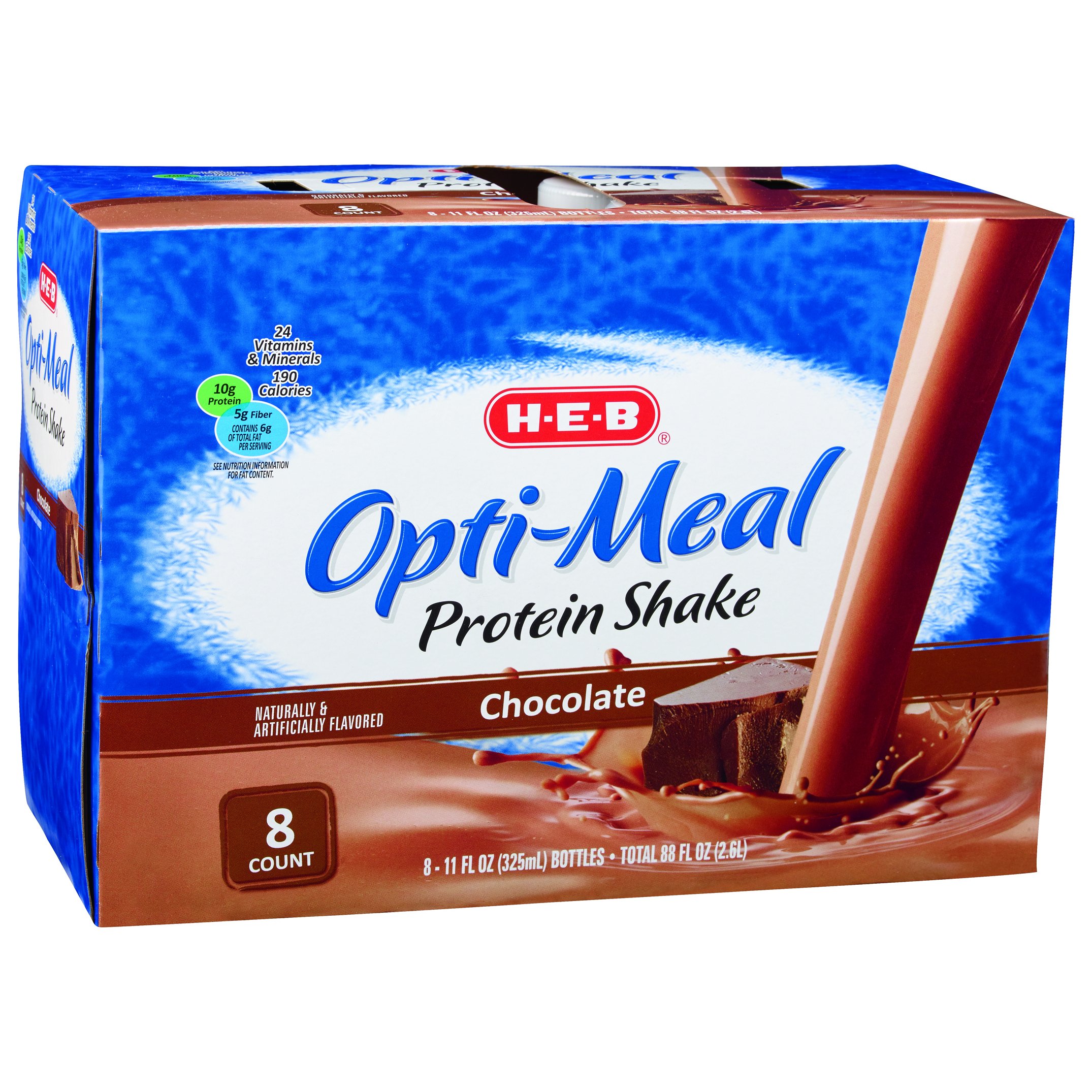 H-E-B Opti-Meal Protein Shake Chocolate, 8 CT | Central Market