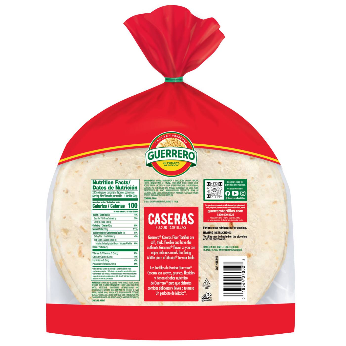 Guerrero Caseras Flour Tortillas, Fajita Size; image 4 of 6