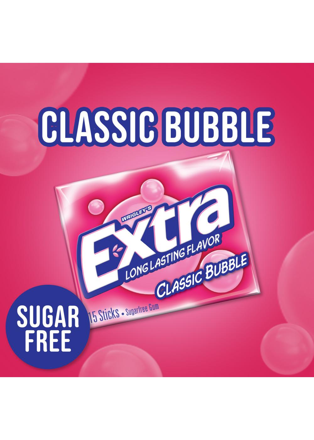 Extra Classic Bubble Sugar Free Gum; image 2 of 8