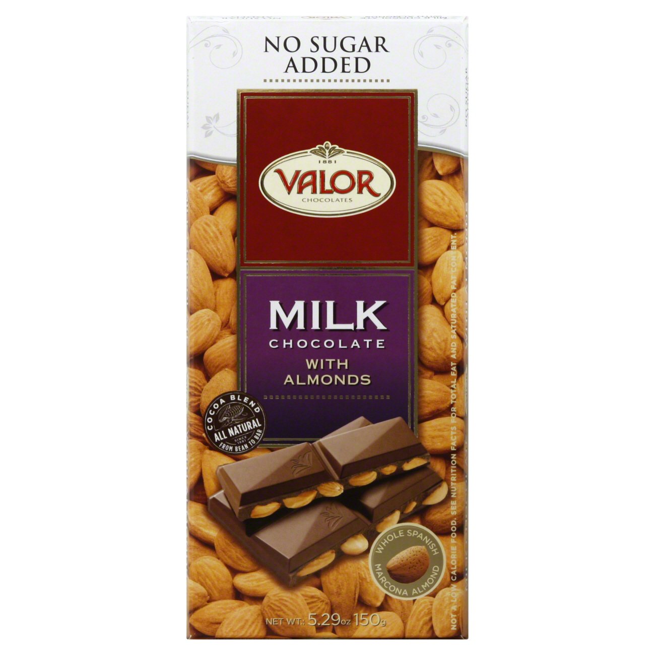 Valor Milk Chocolate with Almonds Shop Candy at HEB