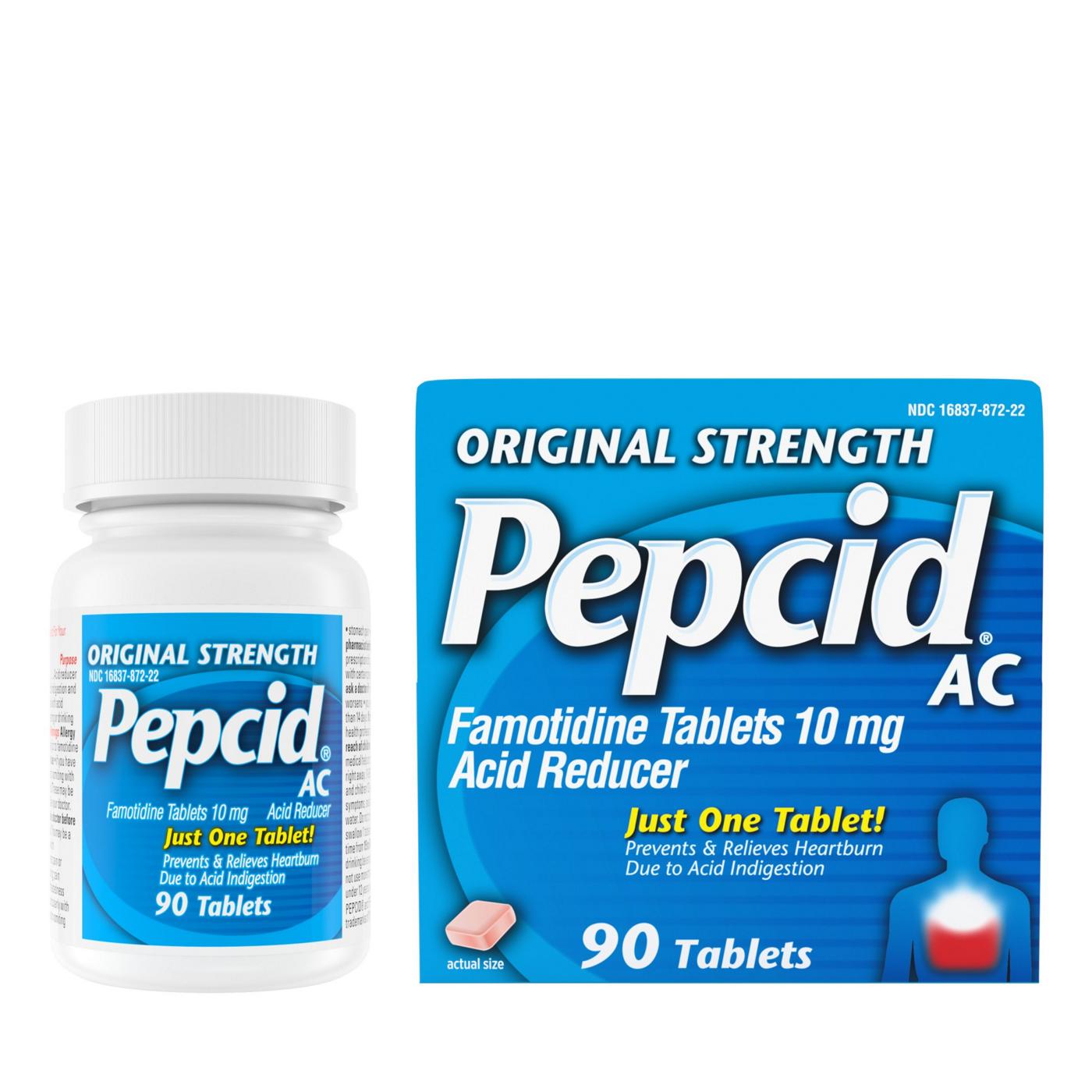 Pepcid Original Strength Heartburn Famotidine Tablets; image 3 of 6