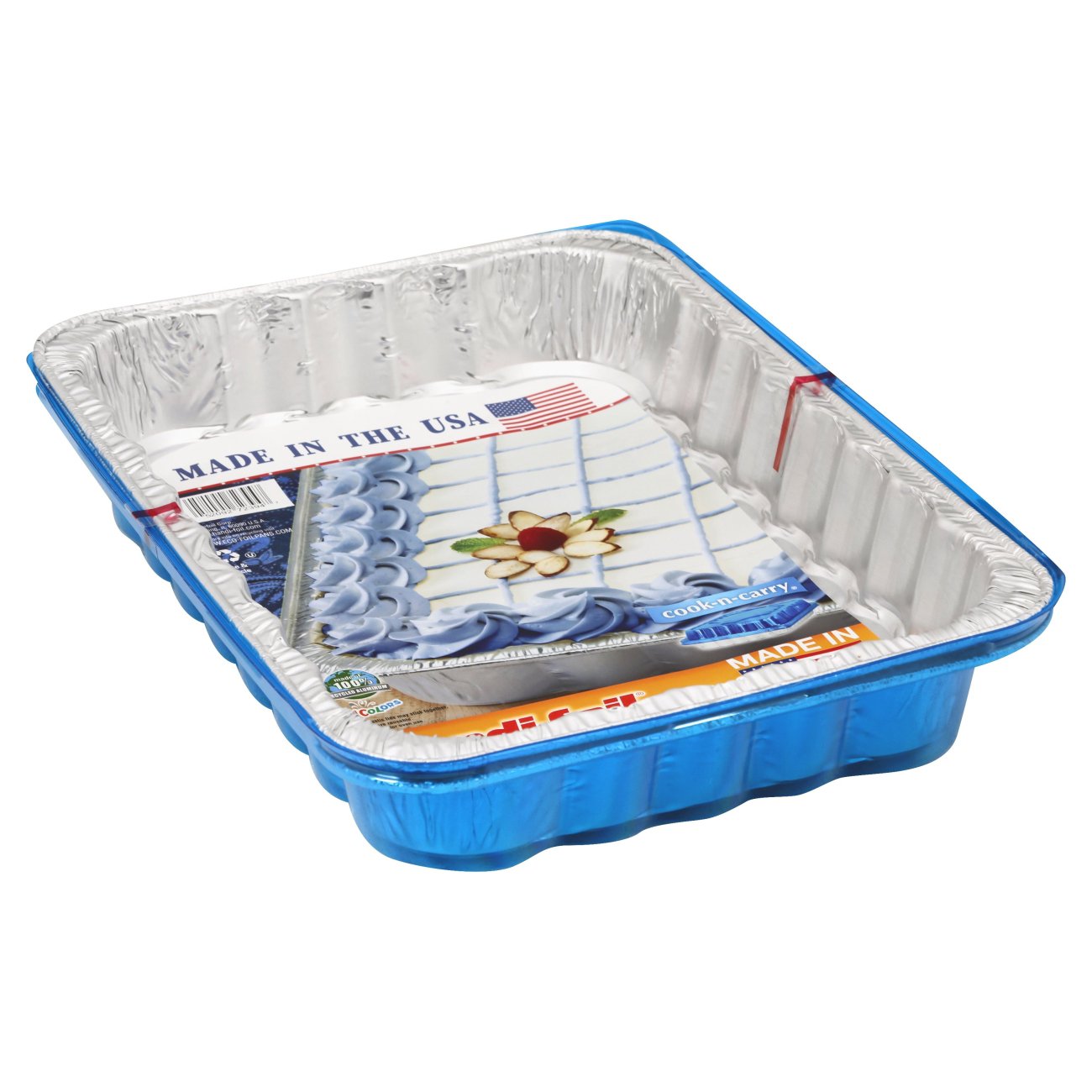 Handi-foil® Cook-n-Carry® Square Cake Pans and Lids - Silver/Blue, 3 pk / 8  x 8 in - Ralphs