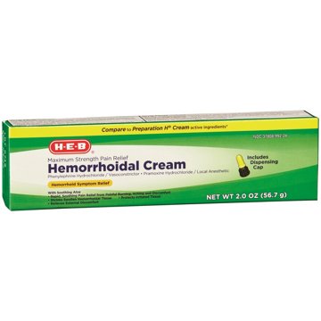 H-E-B Maximum Strength Pain Relief Hemorrhoidal Cream, 2 oz
