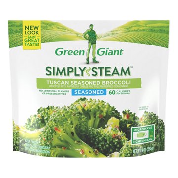 Green Giant Simply Steam Tuscan Seasoned Broccoli, 9 oz