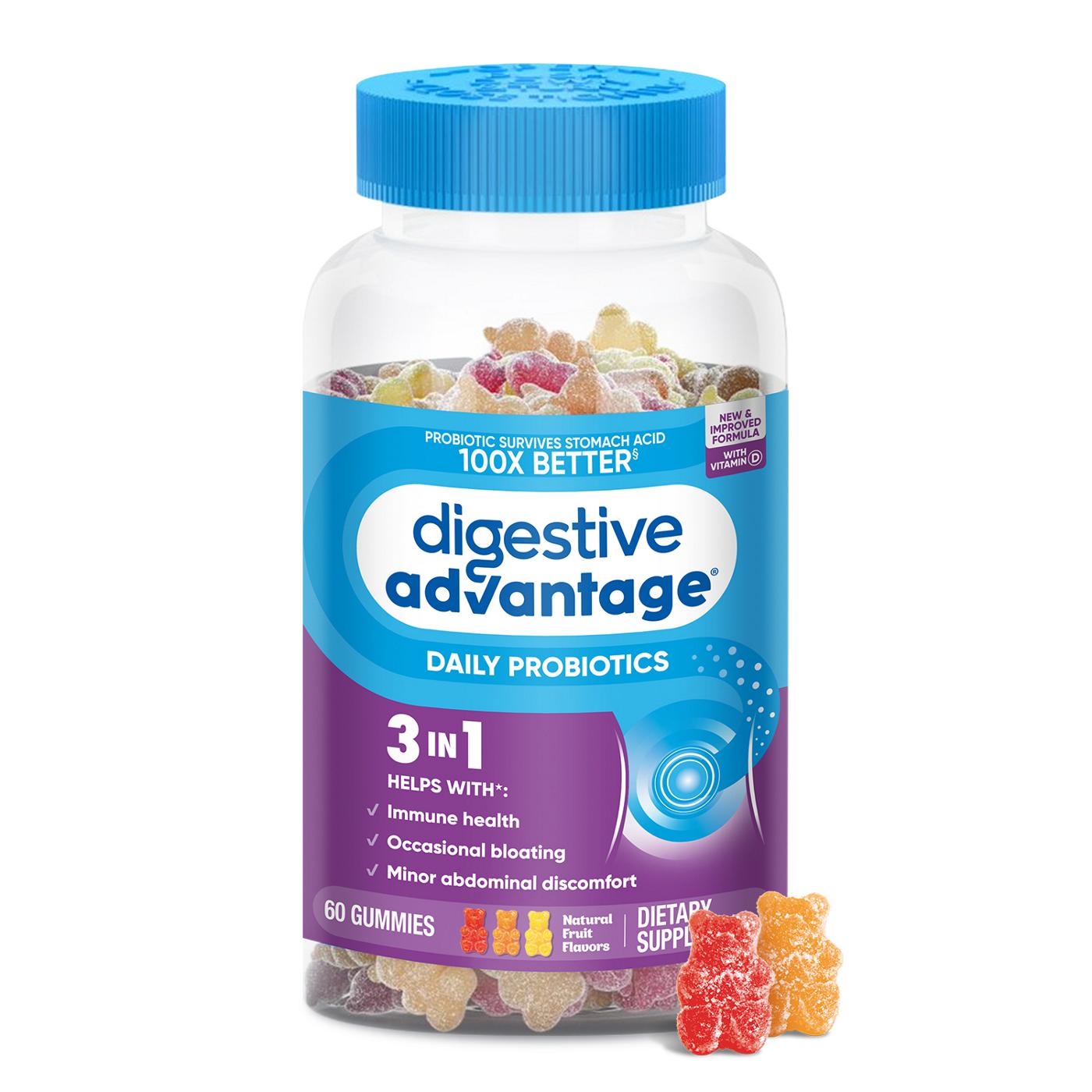 Digestive Advantage Daily Probiotic Gummies - Natural Fruit Flavors; image 1 of 9