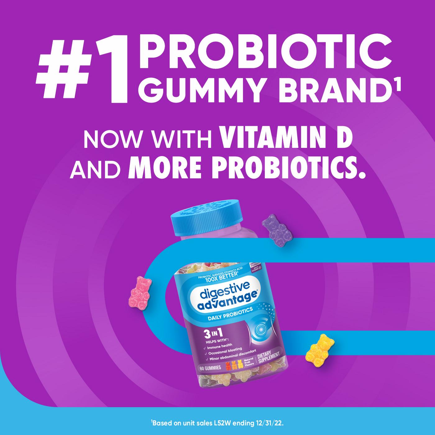 Digestive Advantage Daily Probiotic Gummies - Natural Fruit Flavors; image 2 of 9