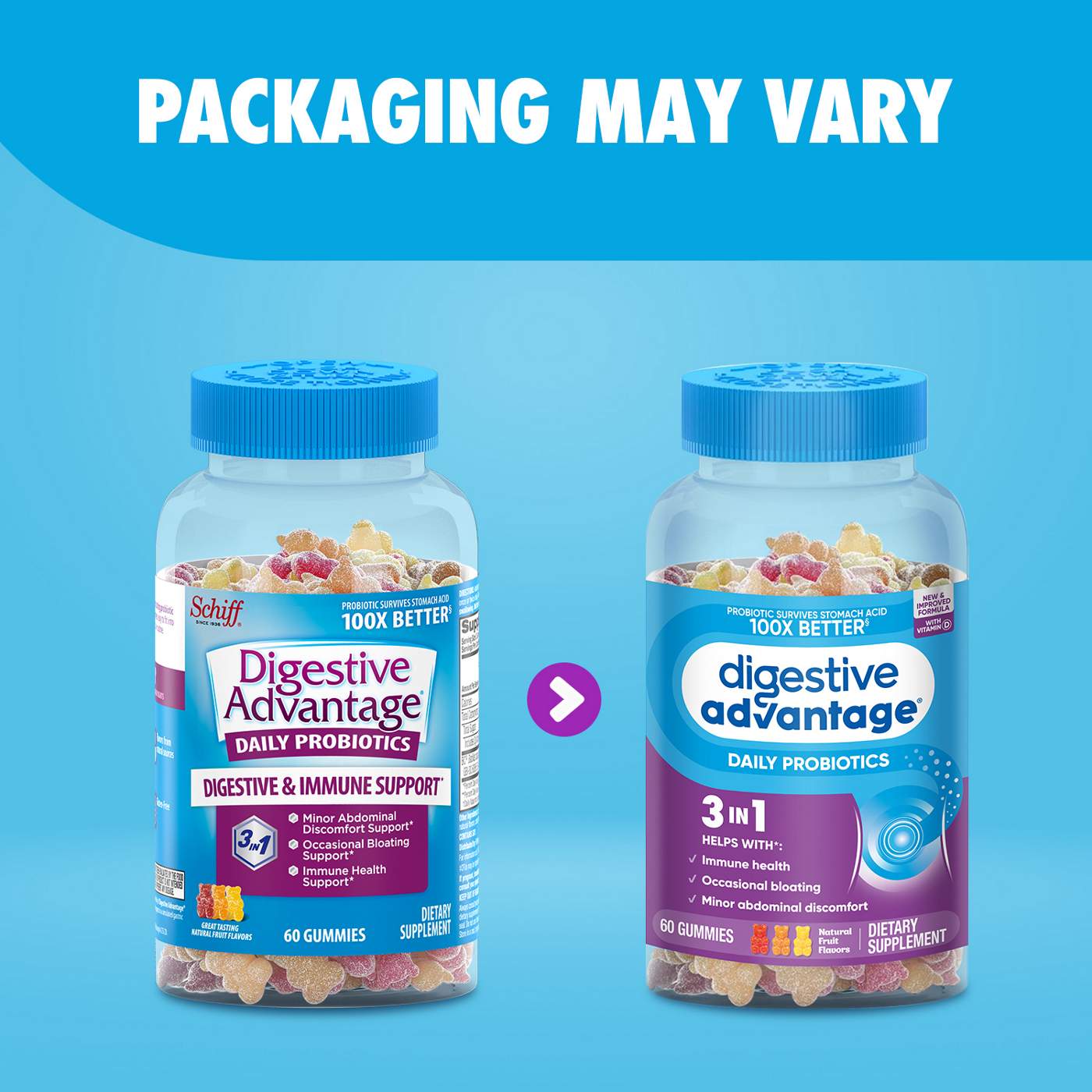 Digestive Advantage Daily Probiotic Gummies - Natural Fruit Flavors; image 6 of 9